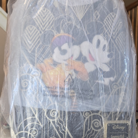 Comic Spot Exclusive Great Gatsby Mickey & Minnie Loungefly Mini Backpack - Picture 5 of 6